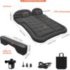 Auto Luftmatratze SUV Aufblasbare Matratze mit Pumpe MPV Air Bett Camping Auto Kissen Dickere Rücksitz Luftmatratze mit Zwei Kissen Für Camping Reisen Hinterhof Strand