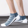 5 Pairs Personality Trendy Men's Shallow Mouth Low Cut Short Tube Cotton Thin Non-slip Boat Socks Sports