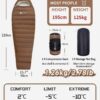 QEZER Winter Sleeping Bag for Adults,Lightweight Down Sleeping Bag [1260g/1560g ] 0°C bis -20°C for 4 Season Backpacking,Hiking,Camping and Mountaineering Outdoor with 660 FP Duck Down