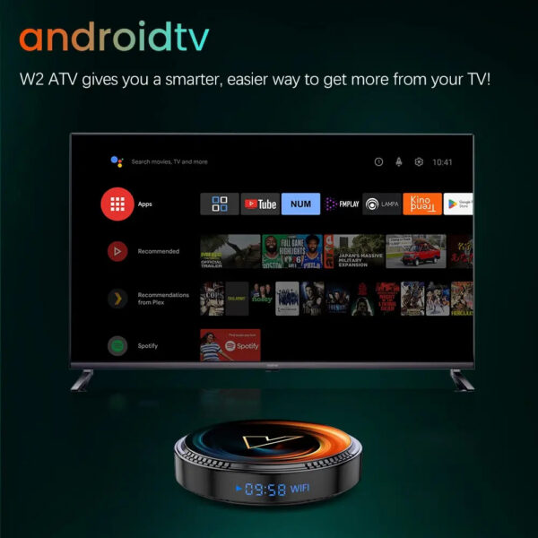 42072c2d59fb273c W2 ATV TV Box Android 11 Amlogic S905W2 Support 4K AV1 2.4&5G Wifi BT with Google Voice Remote 2G16G 4G32G 64G Smart TV Box