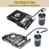 WADEO Dual Fuel Camping Stove Replacement Hose, 3FT CGA600 & M16*1 Propane Regulator Hose for Portable Propane & Butane Camping Gas Stove