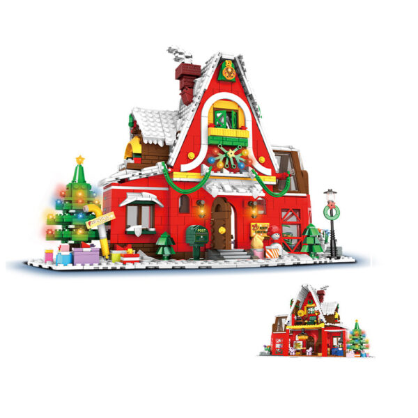 421aeeb8e99f8ade 2023 City Creativity Winter Village ART House Model Building Blocks Bricks Kids Toys Christmas Gift