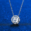 422bc514a50ae354 Certified Necklace for Women 0.5-2CT VVS Brilliant Moissanite Diamond Halo Pendent Necklaces Anniversary Gift