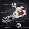 1/32 Rolls Royce Culan RV Alloy Diecast Off-road Vehicle Toy With Sound and Light Camping Car Model For Boys Gifts