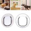 423a0160ac111717 Dog Cat Flap Security Door for Sliding Glass Doors Window Gate with 4 Ways Lock Kitten Kitty Puppy Doggie Pet Supplies
