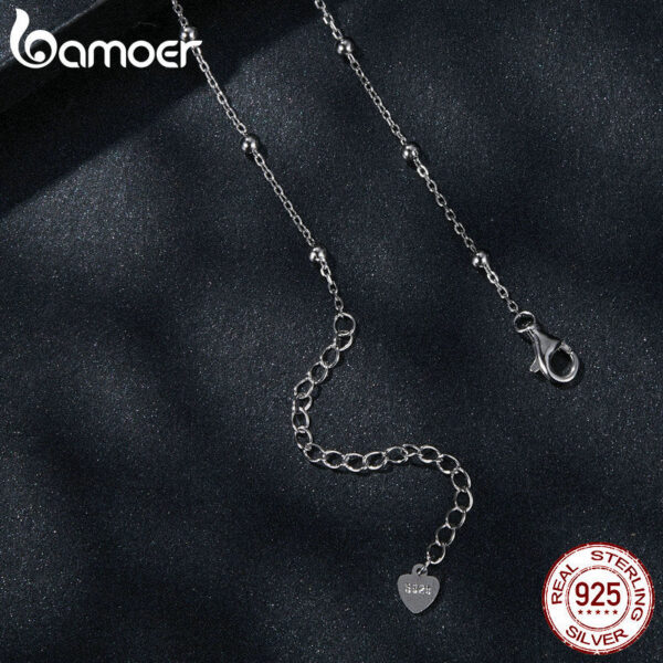 BAMOER Mini Waterdrop Moissanite Bezel Setting Lab Diamond for Women Sterling Sier Engagement Necklace