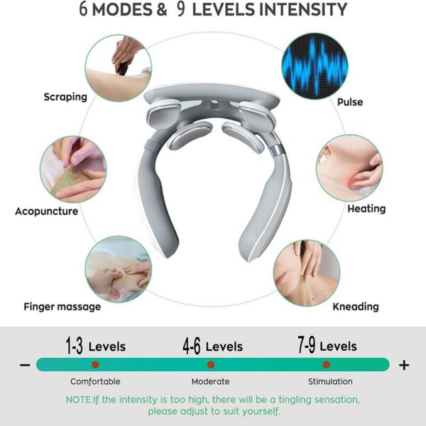 42552e5cdf3b9590 Massage 4 Head And Neck Protection Heating hines Breathing Light Vibration Hot Compress Cervical Spine hine