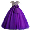 42553e59175c3a1c Christmas For Girls Children Costume Bow Kids Wedding Party Dresses Pageant Formal Evening Host piano performance Dress