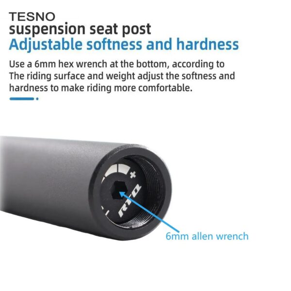 426a25e75cf66ed9 TESNO Bike Seatpost With Shock Absorber 27.2/30.9/31.6mm Mtb Bicycle Seatpost Suspension Four Link Bicycle Saddle Tube 350mm