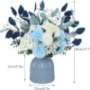 426e4935bb5bfe22 CEWOR Artificial Flowers with Vase Faux Flowers in Vase Fake Flowers Bouquet for Table Centerpiece Decorations Home Kitchen Decor