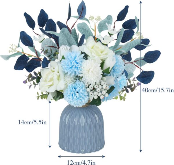 426e4935bb5bfe22 CEWOR Artificial Flowers with Vase Faux Flowers in Vase Fake Flowers Bouquet for Table Centerpiece Decorations Home Kitchen Decor