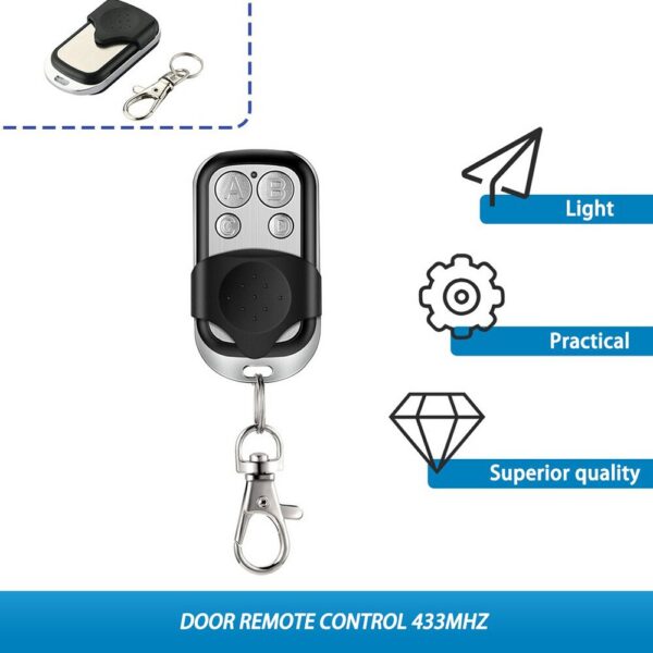 4270b14a91e224e8 Metal Push Button Control Transmitter ABCD / Lock Unlock 4Button 433MHz Universal 4 Buttons Garage Door Opener Remote