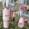 New Neon White Pink Yellow Green With 1:1 QUENCHERH2.0 40oz Stainless Steel Tumblers Cups with Silicone handle Lid And Straw Travel Car mugs Water Bottles 0408
