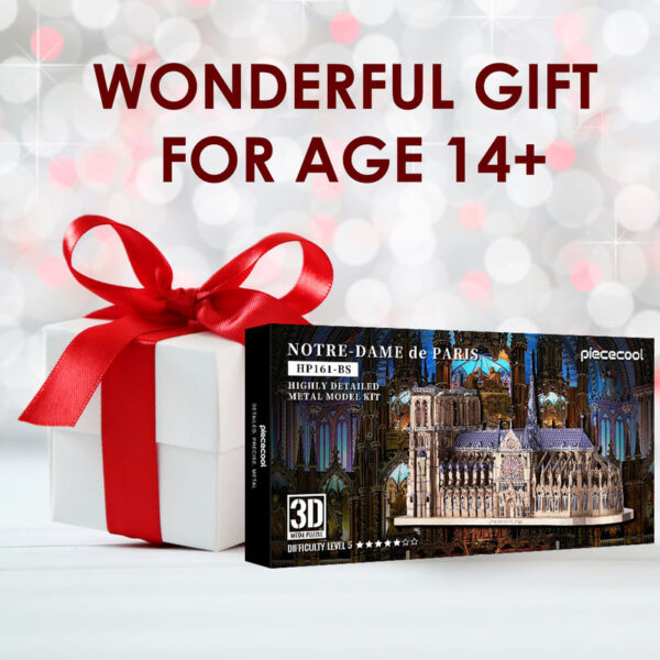 4272b4f2cbb439f7 Piececool 3D Metal Puzzles Jigsaw, Notre Dame Cathedral P DIY Model Building Kits Toys for Adults Birthday Gifts