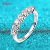 42a1cf34ea3d815f Smyoue 0.7CT 3mm Gemstone Moissanite Rings for Women S Sier Matching Wedding Diamonds Band Stackable Ring White Gold Gift