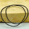 2.5-3mm artificial synthesis Black Diamond gemstone beads necklace 18Inches Thanksgiving Day National Style Christmas Relief Calming Fancy