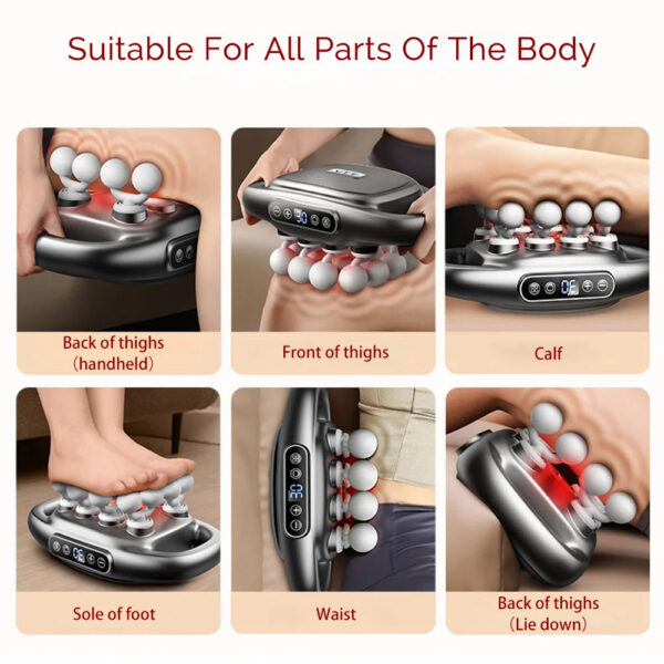 42b22c135dd2e2a1 16-Head Fascia Gun High-Frequency Vibration Body Massage Gun Back and Waist Massager Neck Shoulder Massager Muscle masajeador