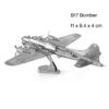 3D Metal Military J-20 J-10B SU-34 KA-50 Fighter UFO RAH-66 Helicopter DIY Handmade Assemble Model Jigsaw Puzzles
