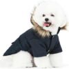 42db4ccf767e51e2 Cat Dog Doggie Down Jacket Hoodie Coat Pet Clothes Warm Clothing for Small Dogs Winter Black L