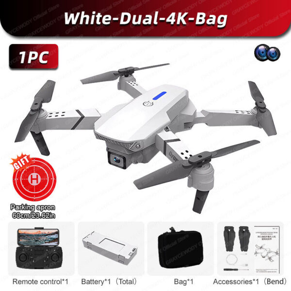 43000e18118f9b9a New E88Pro 4PCS Drone 4K Professinal With Wide Angle Dual HD Camera Foldable RC Helicopter WIFI FPV Height Hold Apron Sell