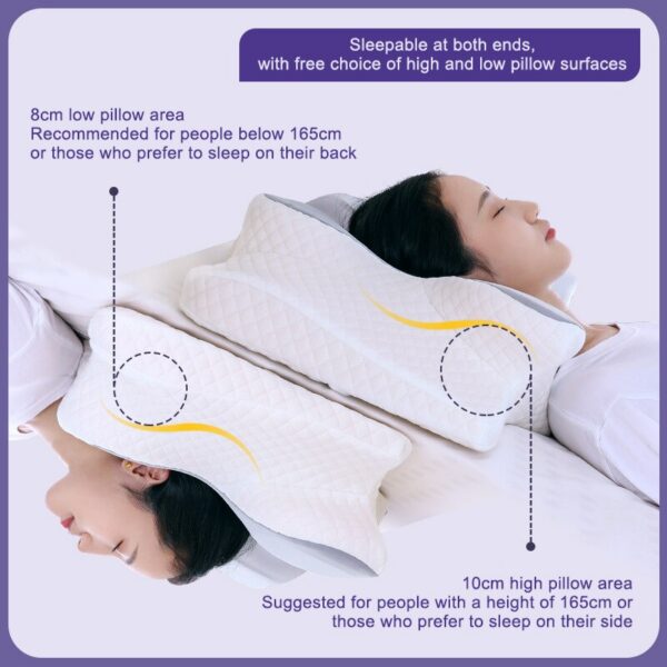 431141284580faa2 Memory Foam Pillows Butterfly Shaped Relaxing Cervical Slow Rebound Neck Pain Relief Sleeping Orthopedic Pillow Beding