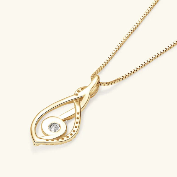 EWYA 2023 Trendy D Color 0.43cttw 4mm Full Moissanite Pendant Necklace for Women Girls S Sier Diamond Neck Chain Necklaces
