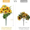 43268ceb7293f20c AmyHomie Artificial Sunflower Bouquets,2 Bunches Fake Wildflowers for Baby Shower Home Wedding Spring Decor, Bride Holding Flowers,DIY Garden Craft Art Decor