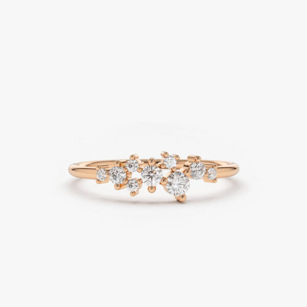 434388ac5d2c8a9f Lnngy Sterling Sier Moissanite Wedding Bands for Women Round Brilliant Lab Diamond Cluster Ring Anillos Fine Jewelry