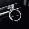 Classic 6 Prongs 5 Carat Round Moissanite Rings Sterling Sier Plated 14K Gold High Clarity D Color Diamond Woman Jewelry