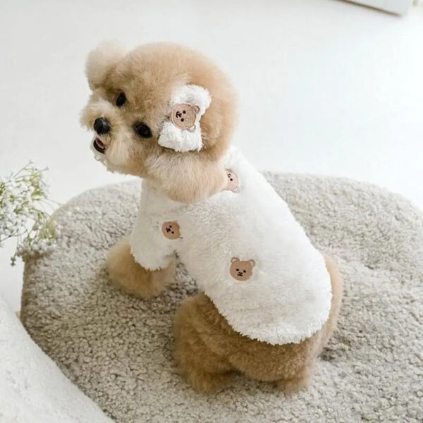 Winter Pet Clothes Cute Bear Warm Fleece Dogs Sweatshirt For Puppy Small Medium Dog Clothing Jacket French Bulldog Chihuahua