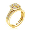 434eff780ffac894 2PCS Yellow Gold Moissanite Engagement Rings set For Women 100% Real Pass Diamond Tester Wedding Band Jewelry Lover Couple Gifts