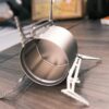 4353ef7d12fd9ede Dawn Deer Titan-Backpacking-Herdsystem, Tasse/tragbarer Alkoholkocher/faltbarer Göffel -750 ml Camping-Kombi (Titan-Kombi-Set)