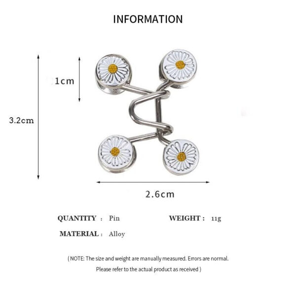 436192e130057162 2pcs Skirt Pants Tighten Brooches Jeans Adjustable Waist Clip Button Pearl Women's Brooch Set DIY Clothing Accessories