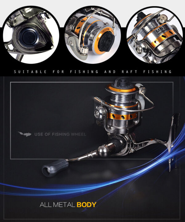 POWER Full Metal Mini Winter Ice Reel Small Spinning Reels Carp Raft Fishing Wheel for Fish Accessories Saltwater Gear