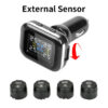 436ba17c8bd96414 J Car TPMS Cigarette Lighter Tire Pressure Monitoring System Sensors Auto Security Tpsm Sensor Adjustable Display Angle