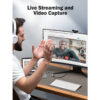 Lemorele AC05 Capture Card 1080p60Hz to USB/USB-C HDMI Video Grabber for Computer Camera Live Stream Record Meeting