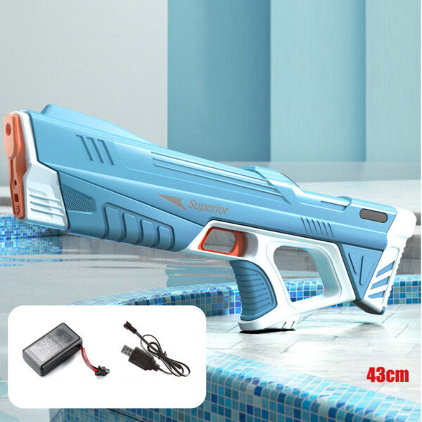 43cm Full Electric Automatic Water Storage Gun Portable Children Summer Beach Outdoor Fight sy Toys for Boys Kids Game