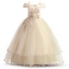 438802f00b40f274 Children Birthday Party Gown Girls Bridemaid for Wedding Elegant Flower Long Formal Evening Dress Pageant Ceremony Dresses