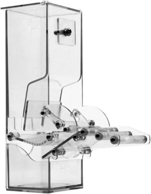 43929f58093ce5ba Evursua No Mess Bird Cage Feeders Automatic Parrot Seed Tube Birds Cage Accessories for Parakeet Canary Cockatiel Finch,Free Install,No Fragile