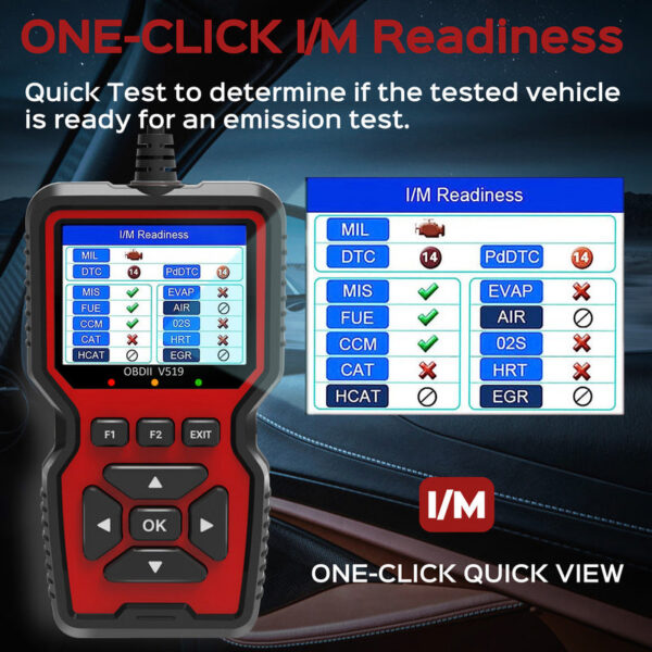 OBD2 Scanner Live Data Professional nic OBDII Diagnostic Code Reader Tool for Check Engine Light
