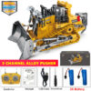 4WD Remote Control Excavator Toy Radio Controlled RC Dump Truck Vehicle Crawler Bulldozer Construction Car Gifts for Kids Boys