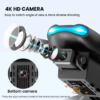 E99 Pro Professional Wide Angle RC Dron HD 4K Camera Mode Foldable Helicopter Aircraft Quadcopter Drone Kid Gift Toys
