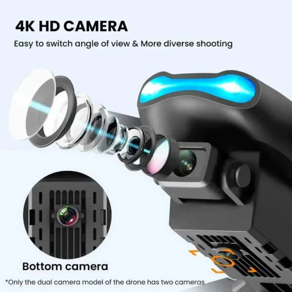 E99 Pro Professional Wide Angle RC Dron HD 4K Camera Mode Foldable Helicopter Aircraft Quadcopter Drone Kid Gift Toys