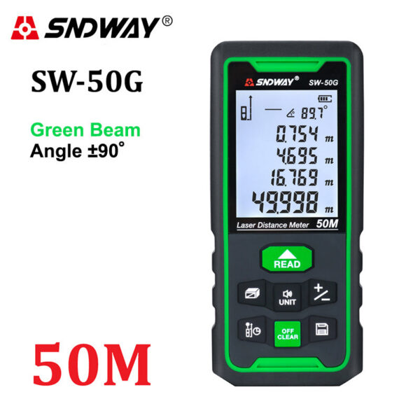 43c8cb31bbf6dcfb SNDWAY Laser Distance Meter Digital Rangefinder 50m 70m 100m Range Finder Tape Measure Electronic Level Ruler Roulette