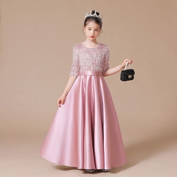 Kids for Girls Costumes Wedding Birthday New Year Party Evening Elegant Princess Summer Children’s Dress 4-12 Years K47