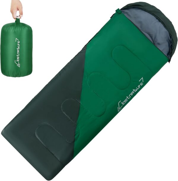 Clostnature Leichter Schlafsack für Camping – Outdoor Lässiger Deckenschlafsäcke mit Kleines Packmaß für Erwachsene, Damen, Herren, Wandern, Sport, Bergsteigen(Links Reißverschluss)