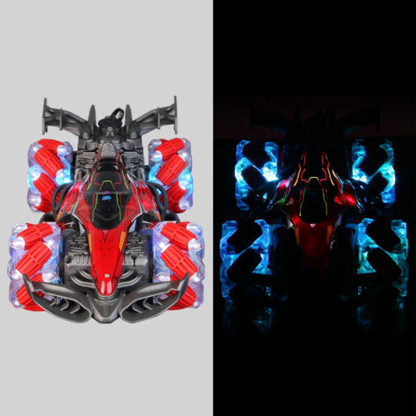 Colorful lights spray stunt racing 4WD shift 2.4G wireless gesture induction racing race remote control toy car
