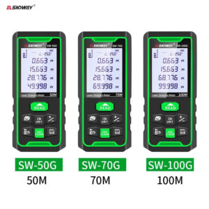 SNDWAY Laser Distance Meter Digital Rangefinder 50m 70m 100m Range Finder Tape Measure Electronic Level Ruler Roulette