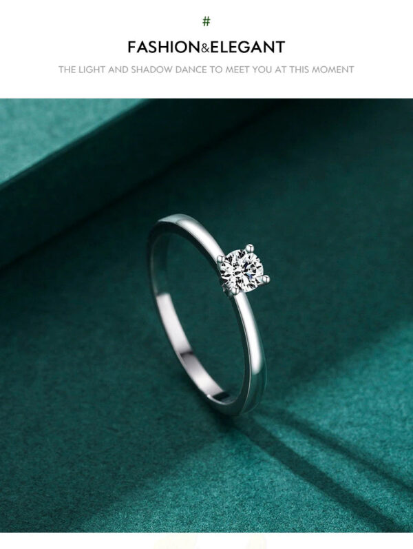 43f6b09238d3f3c5 Modian 925 Sterling Silver 10 Hearts Clear CZ Simulated Diamond Simple Wedding Bands Ring For Women Statement Engagement Jewelry