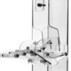 4400309b5240f487 No Split Bird Seed Feeder for Cage,Parrot Automatic Foraging Systems Food Feeding Station with Perch,Heavty Acrylic,One-Step Moulding